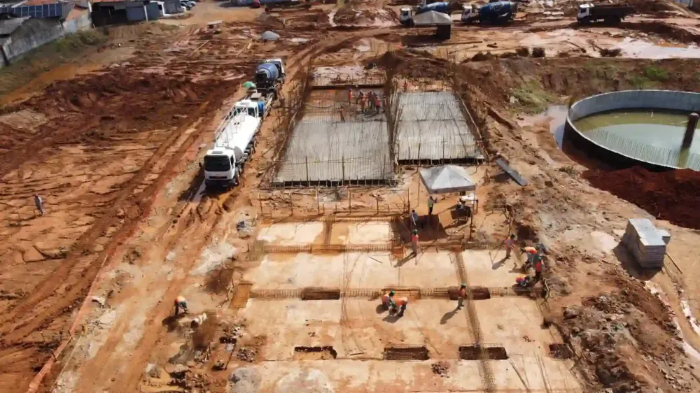 Obra da Estação de Tratamento de Esgoto (ETE) Rio Verde já está com 40% do cronograma concluído