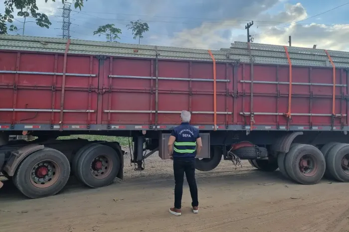 Sefa apreende carga de paletes avaliada em R$ 17.500,00 em Marabá, sudeste do Pará