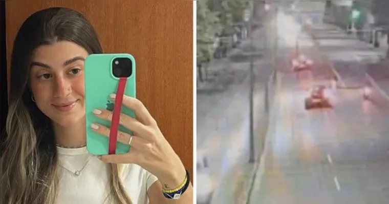Estagiária da TV Record e estudante de jornalismo, Bruna sofreu descarga elétrica após descer do veículo | Reprodução/Redes Sociais