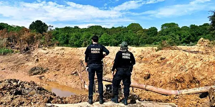 Documentos são apreendidos em operação contra extração ilegal de ouro em Terra Indígena no Pará. (Foto: Polícia Federal)