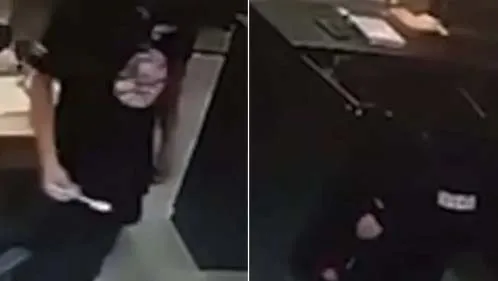 Imagens mostram o suspeito manipulando | Reprodução