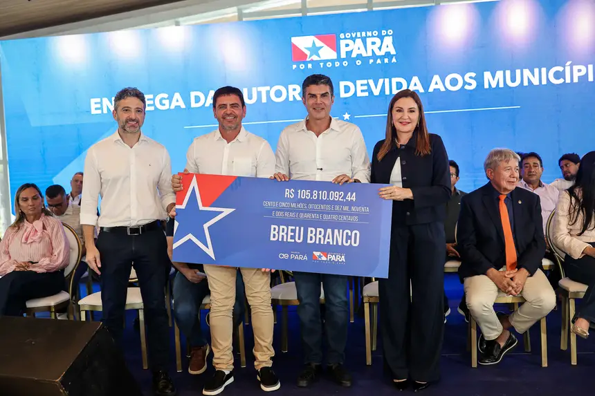 Governo do Pará realiza repasse da outorga e anuncia início de R$ 8,4 bilhões em investimentos em saneamento para 36 municípios