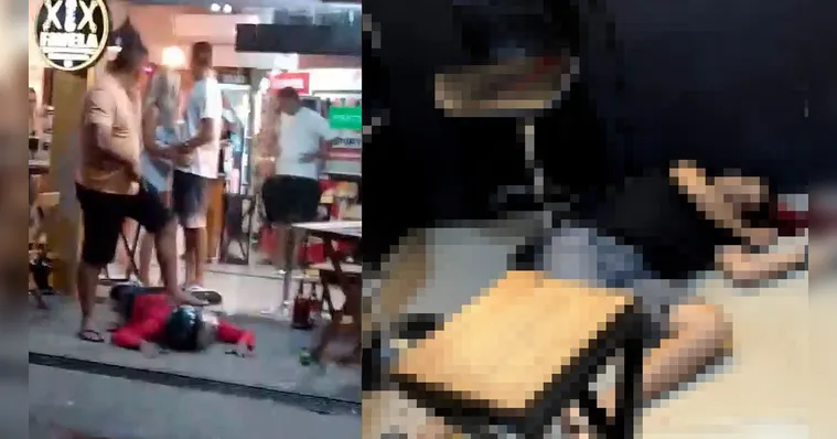 Suspeito de cometer o crime foi detido logo após executar a vítima | Reprodução