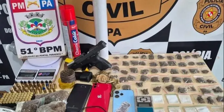A apreensão ocorreu durante a operação “Dominó”, realizada com o objetivo de desarticular organizações criminosas atuantes em Dom Eliseu (Foto: Divulgação)