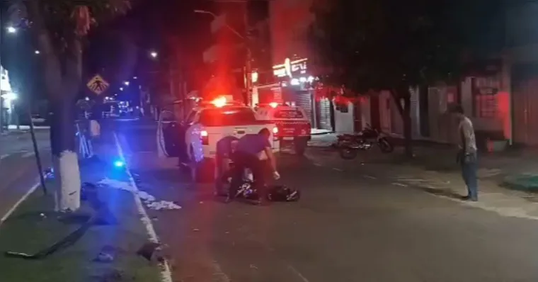 Motociclista perdeu o controle em rua movimentada de Tucuruí, caiu e morreu no local | Divulgação