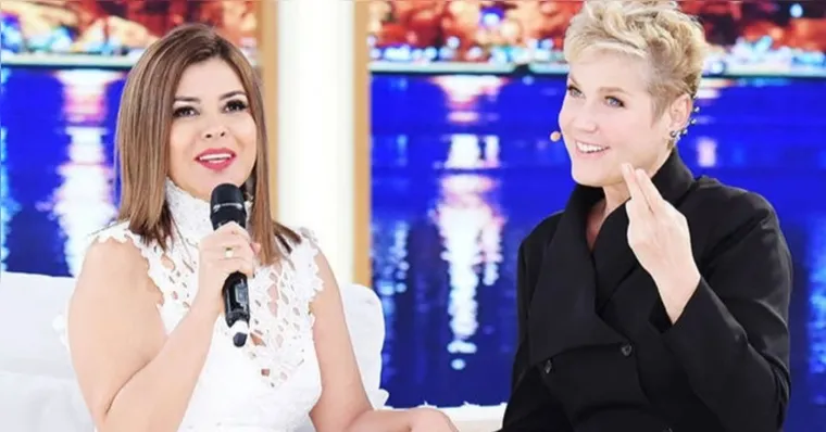 Mara Maravilha em um programa apresentado pela Rainha dos Baixinhos na Record | (Foto: Reprodução Record TV)